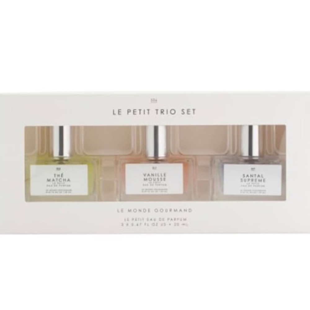 Tru Fragrance Le Petit Trio Set Le Monde Gourmand Eau de Parfum New in box